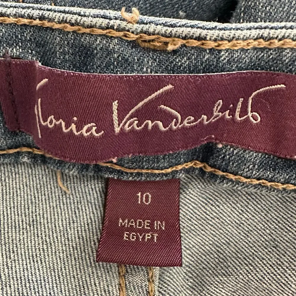Gloria Vanderbilt Women’s 5 Pocket Design Blue Capri Jeans Size 10 - Picture 5 of 8